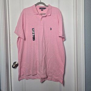 NWT US Polo Association Polo Style Short Sleeve - XXL Pink Heather